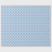 Blauwe Vogel Partij Cadeaupapier (Vlak)