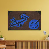 Blauwe vogel pompoen - Paul Klee 1939 Canvas Afdruk (Insitu (Woonkamer))