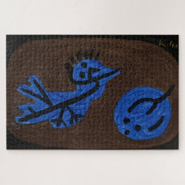 Blauwe vogel pompoen - Paul Klee 1939 Legpuzzel