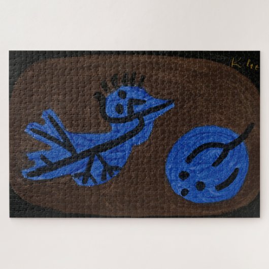 Blauwe vogel pompoen - Paul Klee 1939 Legpuzzel (Horizontaal)
