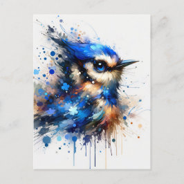 Blauwe vogel, Postcrossing Briefkaart