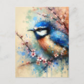 Blauwe vogel, Postcrossing Briefkaart (Voorkant)