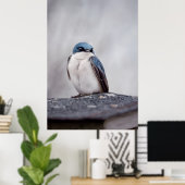 Blauwe Vogel Poster (Thuiskantoor)