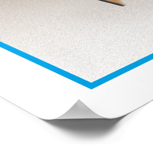 Blauwe vogel poster (Hoek)