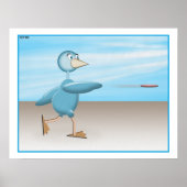 Blauwe vogel poster (Voorkant)