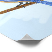 Blauwe vogel poster (Hoek)