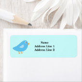 Blauwe vogel retour adreslabels etiket (Insitu)