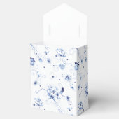 Blauwe Vogel Roos Chinoiserie Bloem Bedankdoosjes (Geopend)