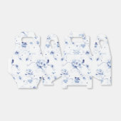Blauwe Vogel Roze Chinoiserie Bloem Bedankdoosjes (Uitgevouwen)