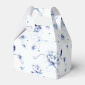 Blauwe Vogel Roze Chinoiserie Bloemig Bedankdoosjes (Achterkant)