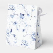Blauwe Vogel Roze Chinoiserie Bloemig Bedankdoosjes (Achterkant)