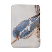 Blauwe vogel, Schuurzwaluw, Canadese fotografie Badmat (Voorkant Verticaal)