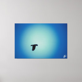 Blauwe vogel serie #7 canvas afdruk