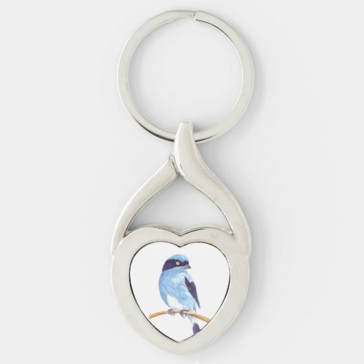 Blauwe vogel sleutelhanger (Voorkant)