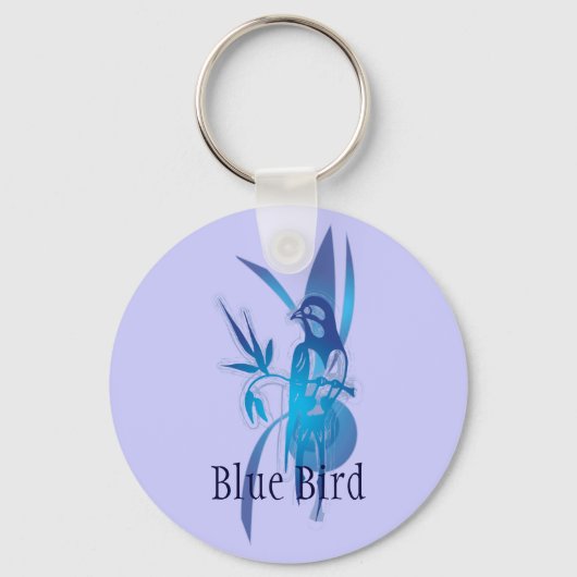 Blauwe vogel sleutelhanger (Voorkant)