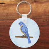 Blauwe vogel sleutelhanger (Voorkant)