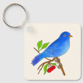 Blauwe vogel sleutelhanger (Voorkant)
