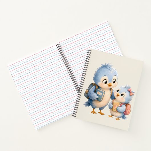 Blauwe Vogel Spiraal Journal Notitieboek (Binnen)