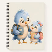 Blauwe Vogel Spiraal Journal Notitieboek (Voorkant)
