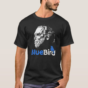 Blauwe vogel t-shirt