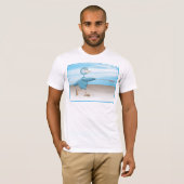 Blauwe vogel t-shirt (Voorkant volledig)
