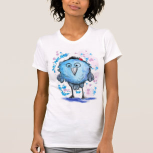 Blauwe vogel T-Shirt tekenen - Fun