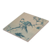 Blauwe vogel tegeltje (Zijkant)