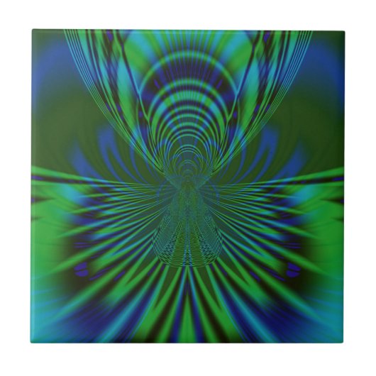 Blauwe vogel tegeltje (Voorkant)