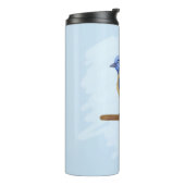 Blauwe vogel thermosbeker (Gedraaid links)