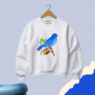 Blauwe vogel trui