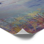 Blauwe vogel van geluk - een origineel kunstwerk poster (Hoek)