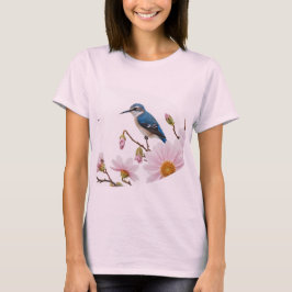 blauwe vogel van geluk t-shirt