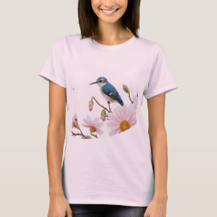 blauwe vogel van geluk t-shirt
