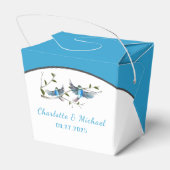Blauwe Vogel van Geluk Weggooi Favoriet Doos Bedankdoosjes (Achterkant)