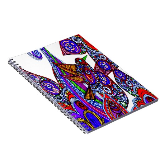 Blauwe vogel van het paradijse witte Notitieboek (Rechterzijde)