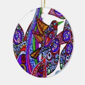 Blauwe vogel van het witte Ornament van het Paradi (Links)