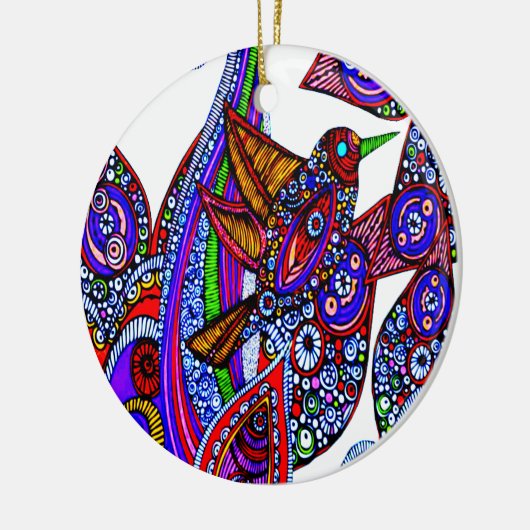 Blauwe vogel van het witte Ornament van het Paradi (Links)