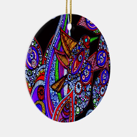 Blauwe vogel van het zwarte Ornament van Paradise (Rechts)