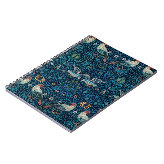  blauwe vogel van William Morris Notitieboek (Linkerzijde)