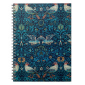  blauwe vogel van William Morris Notitieboek (Voorkant)