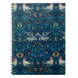 blauwe vogel van William Morris Notitieboek