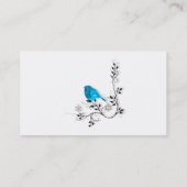 Blauwe vogel! visitekaartje (Achterkant)
