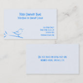 Blauwe vogel visitekaartje (Voorkant / Achterkant)