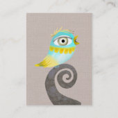 Blauwe Vogel Visitekaartje (Achterkant)