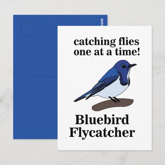 Blauwe Vogel Vogel Liefhebber Grappig Briefkaart (Voorkant / Achterkant)