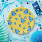 Blauwe vogel voor kinderen door storeman. papieren bordje (Feest)