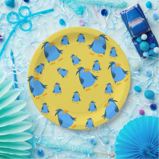 Blauwe vogel voor kinderen door storeman. papieren bordje (Feest)