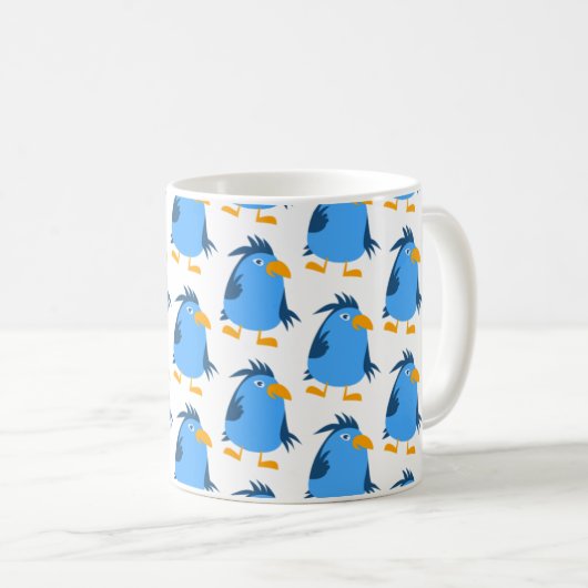 Blauwe vogel voor kinderen koffiemok (Voorkant rechts)