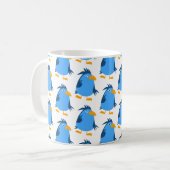 Blauwe vogel voor kinderen koffiemok (Voorkant links)
