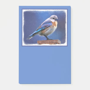 Blauwe Vogel (Vrouwelijk) Schilderij - Originele V Post-it® Notes